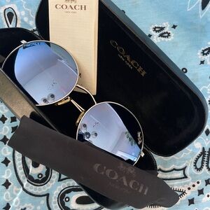 Coach Hippie / Boho  Women's Polarized Blue Sunglasses
